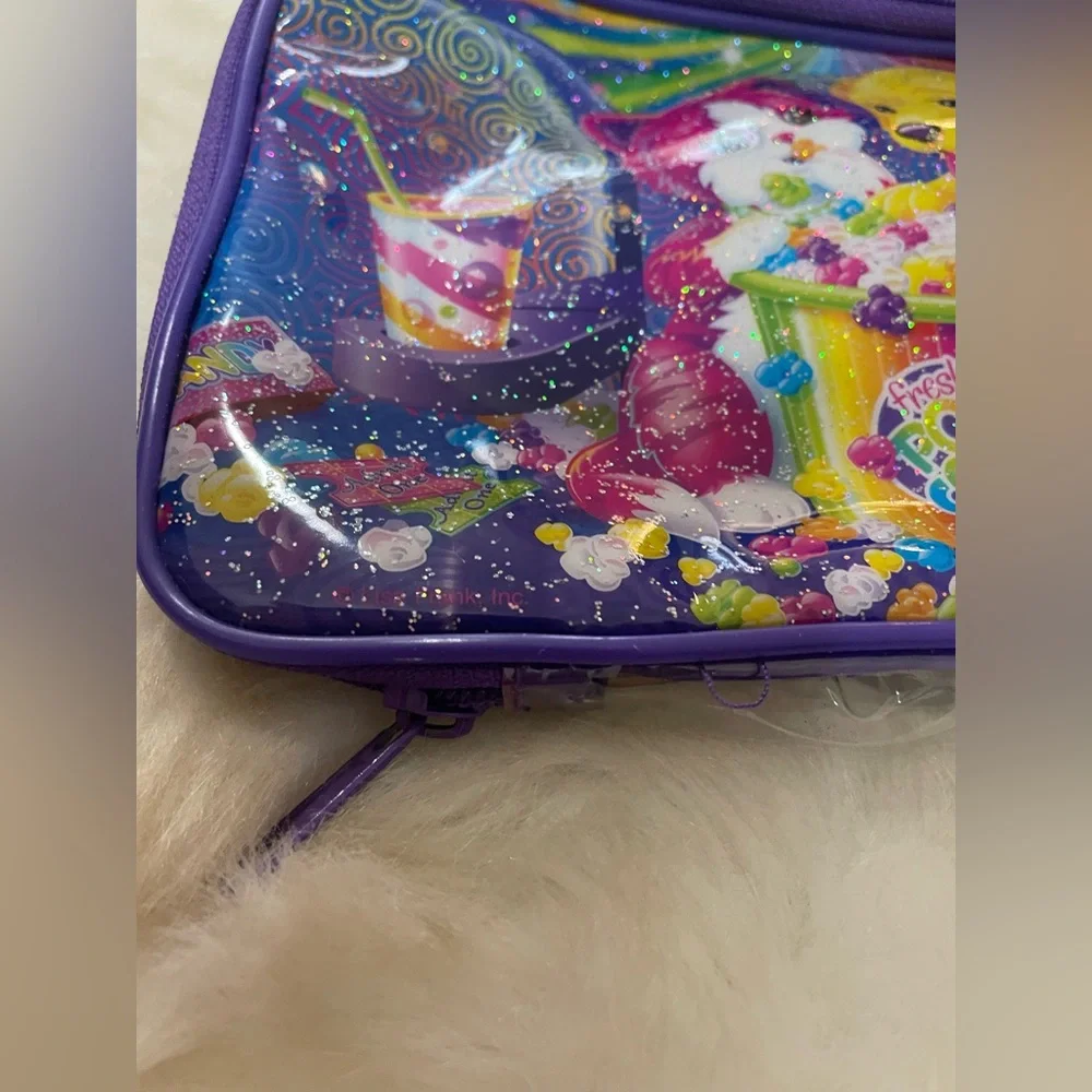 Vintage Lisa Frank Pencil Pouch Lunch Case Fresh Popcorn Dog Cat Kitten Puppy